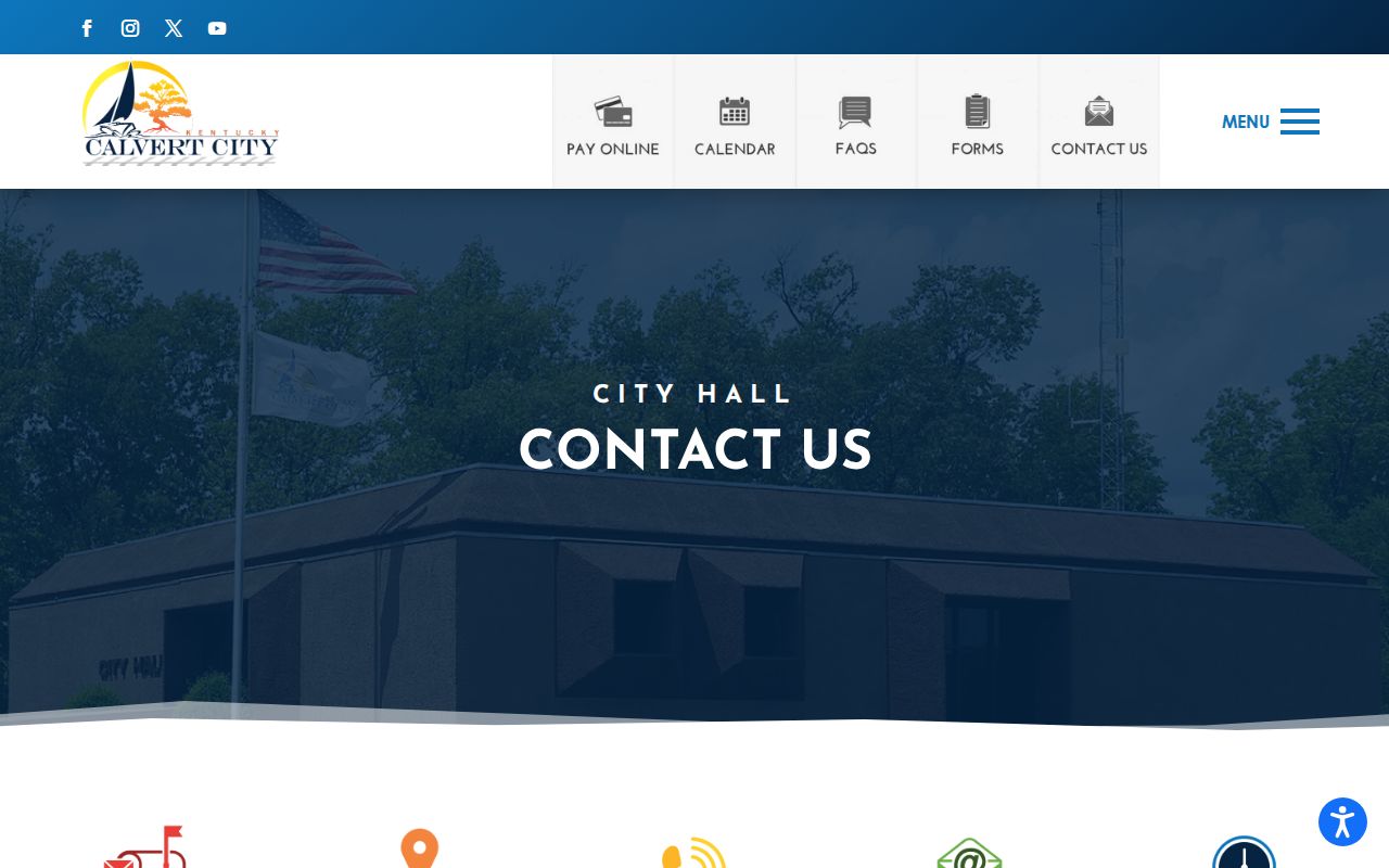 Official Calvert City police and city contact page