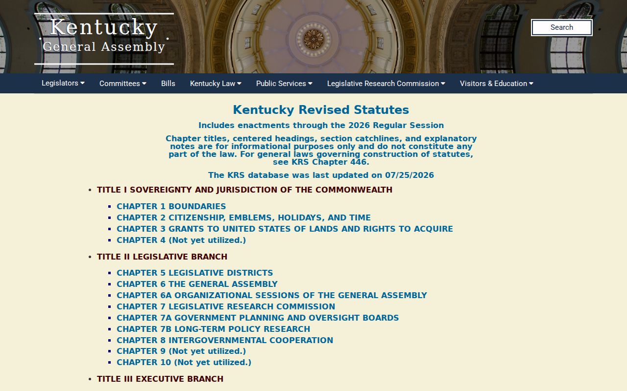 Marshall County court case lookup using Kentucky statutes
